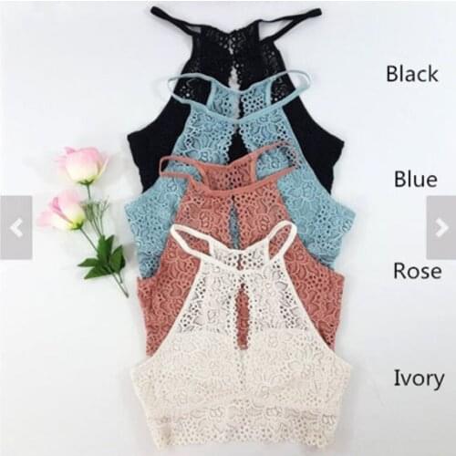 Womens Tube Top Summer Camis Solid Lady Lace Vest Fashion Women Hollow Out Halter Corset Tops Vest Bras Womens Crop Tops Y2k