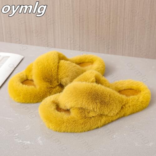 Cross-hair slippers for womens outer wear 2021 autumn winter new flat-bottomed fashion platform slippers sandals for women