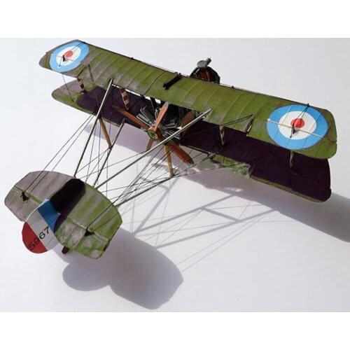 1:33 UK Airco DH.2 Single-seater Biplane Fighter Card Model Building Sets Handmade DIY Military Equipment Model Collection