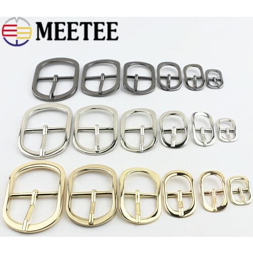 10pcs 12/15/20/25/32/38mm Bag Strap Buckles Metal Belt Pin Buckles Handbag Webbing Clasp DIY Leather Crafts Sewing Accessories