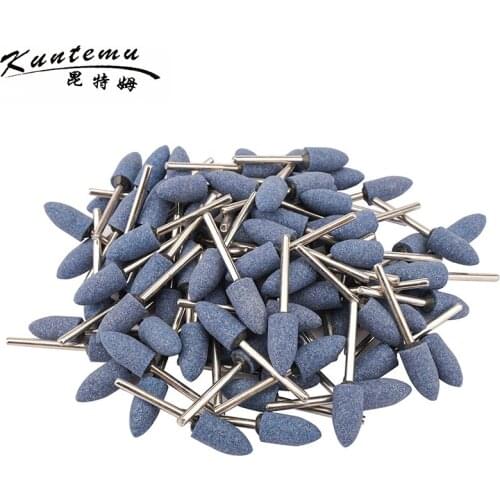 10PCS Oval Emery Mounted Points Grinding Head For Jade Metal Wood Grinding