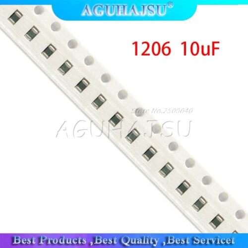100pcs 10uF X5R Error 10% 10V 1206 106 smd capacitor