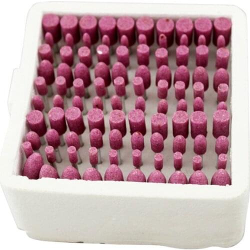 100 pcs/box Assorted Ceramic Mounted Point Grinding Stone Head Wheel Dremel Drill Rotary Tools