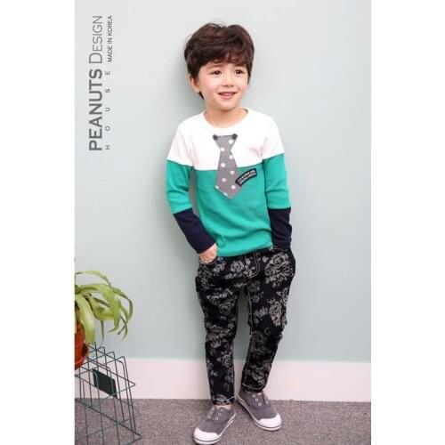 2019 girls boys Fashion t shirts Boys Cotton Fabric long Full Sleeve children clothing cartoon Tracksuit baby kids sweatshirt