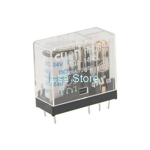 DC 24V Coil 240V AC 28V DC 8 Pins DPDT General Purpose Relay JQX-14FC