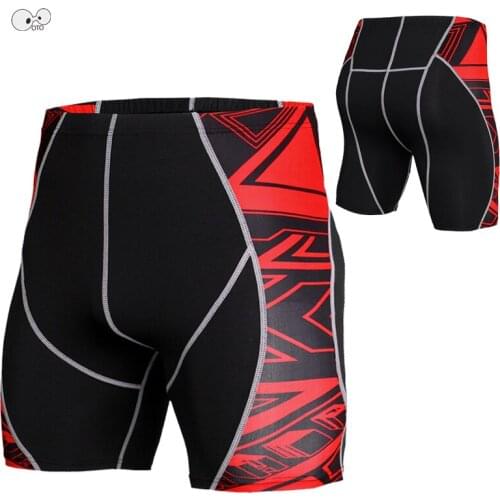 3D Wolf Printed Quick Dry Elastic Running Tights Short Men Compression Crossfit Workout Clothing Base Layer Gym Fitness Shorts