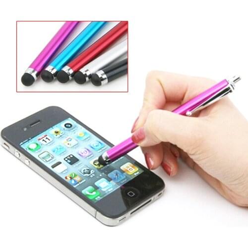 5pcs/lot High Sensitive Clip Aluminum Capacitive Screen Pen Stylus for iPhone Samsung Mobile Phone Laptop Touch Pen