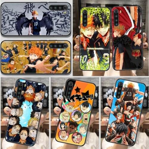 Anime Haikyuu Phone Case For Xiaomi Redmi Note 7 8 9 10 7A 8T 9A 9T 9S 10S Pro black luxury funda silicone waterproof soft cover