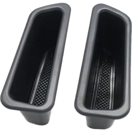 2 Pcs Black Front Door Container Side Storage Box Handle Armrest Phone Container for Volvo S60 2009-2017 V60 2009-2017