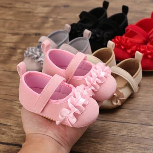 Soft Leather Baby Moccasins Shoes Newborn Rubber Sole First Walkers Floral Toddler Shoes Infant Girls Anti-slip Prewalker