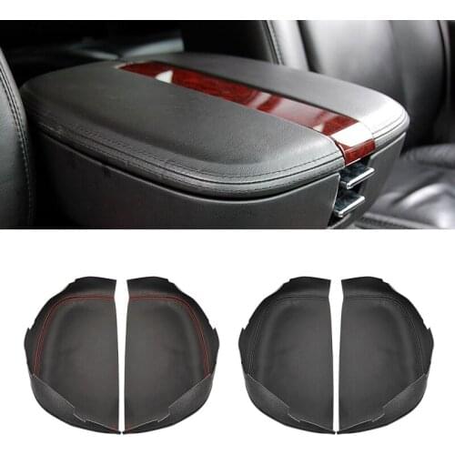 For Cadillac Escalade 2007 2008 2009 2010 2011 Car Microfiber Leather Interior Center Control Lid Armrest Box Cover Sticker Trim