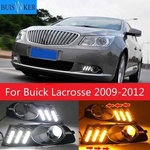 LED Day Light For Buick Lacrosse 2009-2012 bumper grille daytime running light DRL fog light cover