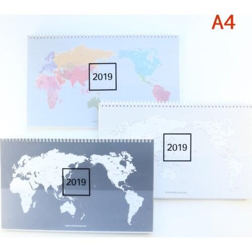 Domikee 2019 year office school desk calendar planning pad stationery,A4 large student desk time agenda oragnzier planner pad