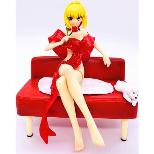Fate EXTRA Red Saber Nero Claudius Caesar Augustus Germanicus PVC Action Figure Stand Anime Figure Collection Model Toys