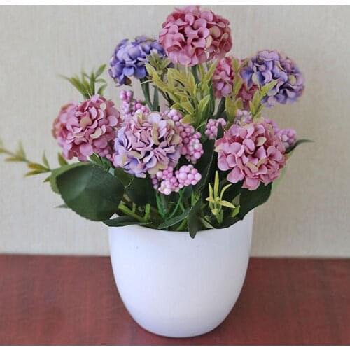 Artificial Plants Flowers Bonsai Small Pot Plants Fake Flower Potted Ornaments for Home Decoration Craft Plant Decorative