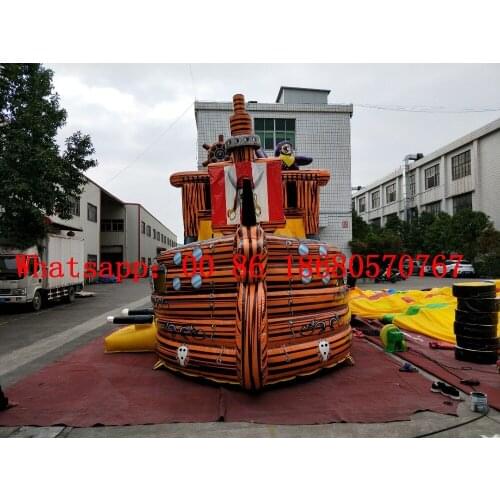 China Guangzhou) Factory direct inflatable slide / castle / trampoline / pool slide /Inflatable pirate ship YLY-053
