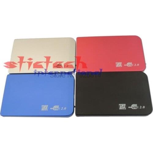 By dhl or ems 50 sets High Quality New External Hard Drive Disk Enclosure 2.5" Usb 2.0 Ultra Slim Sata Hdd Portable Case
