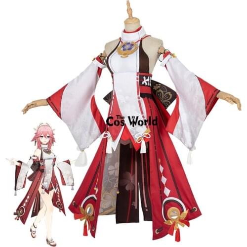 Genshin Impact Inazuma Yae Miko Guuji Yae Outfit Games Cosplay Costumes
