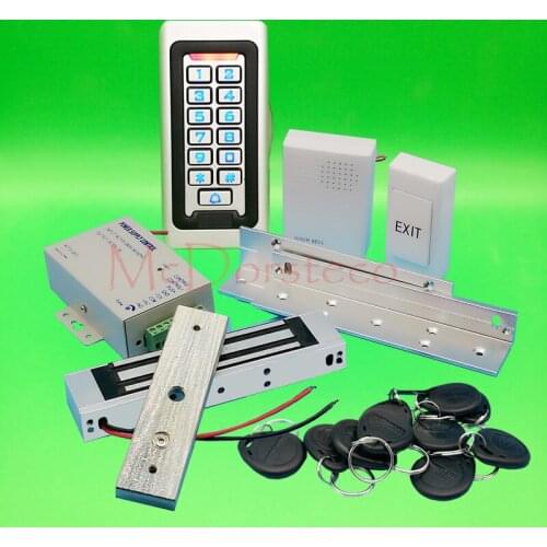 Metal IP68 Waterproof Full 125khz Rfid Door Lock control system Kit 180kg 350lbs Electric Magnetic lock+ ZL Bracket
