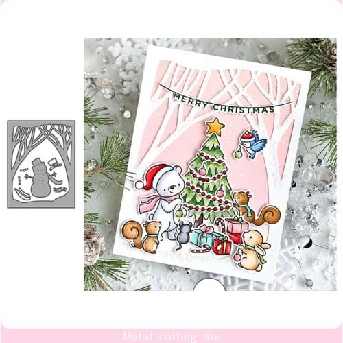 Winter Woods Overlay Frame Metal Cutting Dies for DIY Scrapbooking Photo Album Decorative Embossing Paper Card Crafts Die 2019