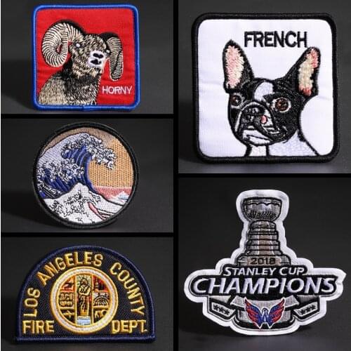 Cartoon clothing patch high quality Decals goat Square circle badge coat Repair holes ironing personality patches
