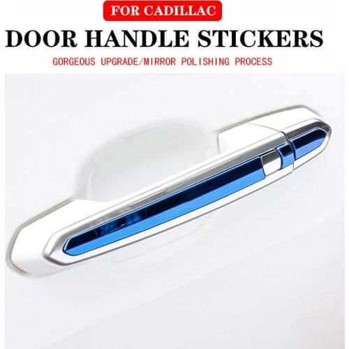 Car Exterior Door Handle Sticker For Cadillac XT4 XT5 XT6 CT4 CT6 XTS ATSL CTS Stainless Steel Door Handle Decorative Patch