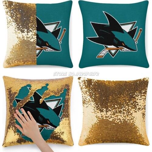 Jose Sequin Pillowcase Cafe Home Decor Color Changing Pillowcase San Sharks