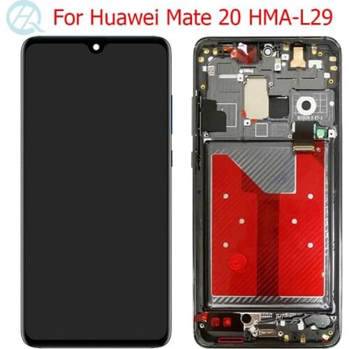 Original LCD For Huawei Mate 20 Display With Frame 6.53" Huawei Mate 20 LCD HMA-L29 Touch Screen Glass Panel Parts Assembly