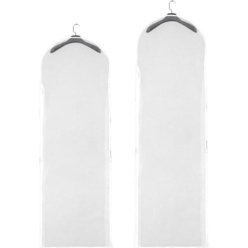 Dresses Dust-proof Bag Transparent Tulle Yarn Wedding Bridal Dress Dust Cover with Zipper for Home Wardrobe Gown Storage Bag #SO