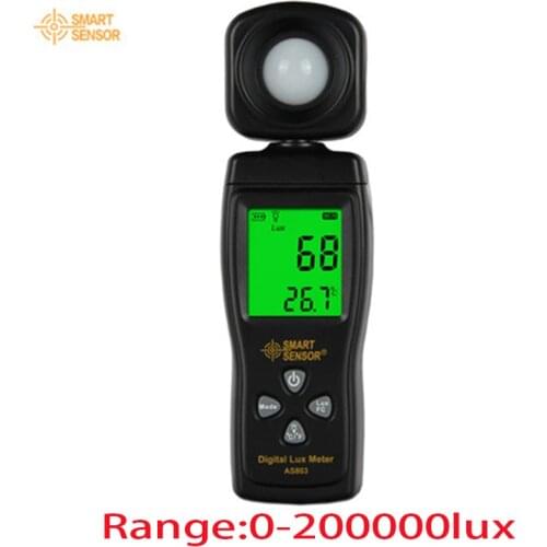 Smart Sensor AS803 1-200,000 Lux Digital photography Mini spectrometer actinomete Lux Meter light meter Luminance tester
