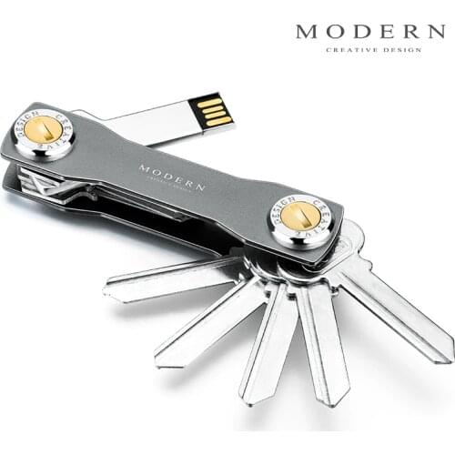 Modern - Brand New Aluminum Men Women Key Holder Key Organizer Key Chain Keychain DIY Key Smart Wallet