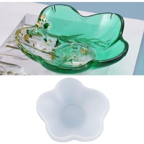 Crystal Epoxy Resin Mold Petal Plate Dish Casting Silicone Mould DIY Crafts Jewelry Decorations Making Tools