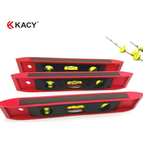 KACY 230mm 9 Inch Magnetic Box Level Torpedo Level,3 Different Bubbles/45°/90°/180°Measuring Shock Resistant Torpedo Level