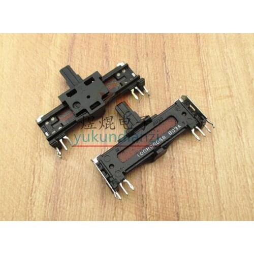 Total length 36MM handle height 9.5MM 100K B100K mono vertical vertical slide potentiometer