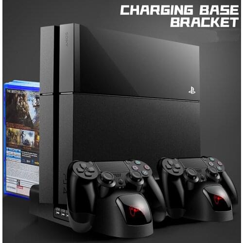 Charger PS4/PS4 Slim/ PS4 Pro Dual Controller Charger Console Vertical Cooling Stand Charging Station Playstation 4 High Quality
