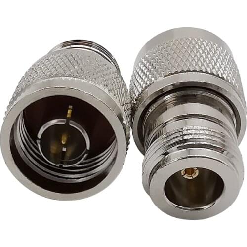 1Pcs Silver N Type RF Connector N Male Plug to N Female Jack Straight RF Coax Coaxial Adapter Connectors