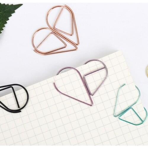 10 /lot n Student Supply Hollow Out Water Drop Notebook Card c07 Lovely Folder-6 Colors Paper Clip Bookmark