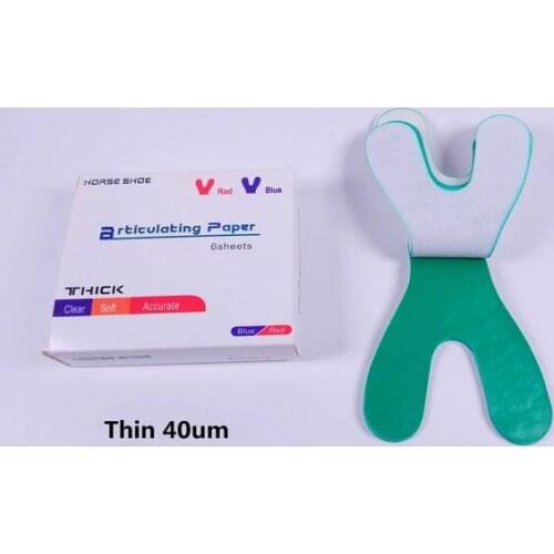 2Boxes Dental Oral Articulating Paper Horseshoe 30Sheet/Book 6Book/Box Full Mouth Bite Paper