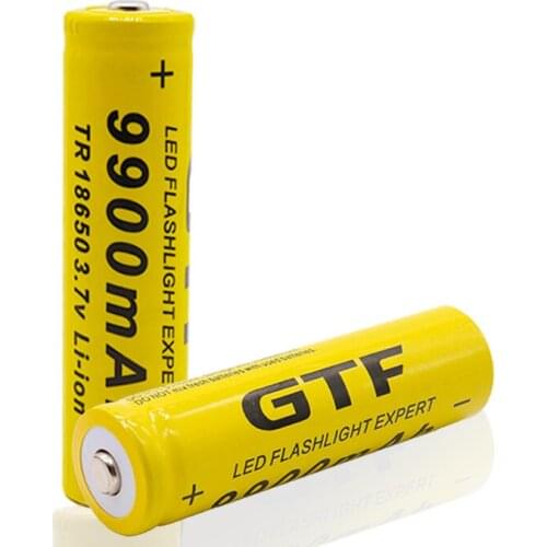 2pcs Brand New Bateria De 18650 3.7V 9900 MAH Bateria De Ons De LTIO Recarregvel Para Lanterna Led 18650 Bateria Atacado