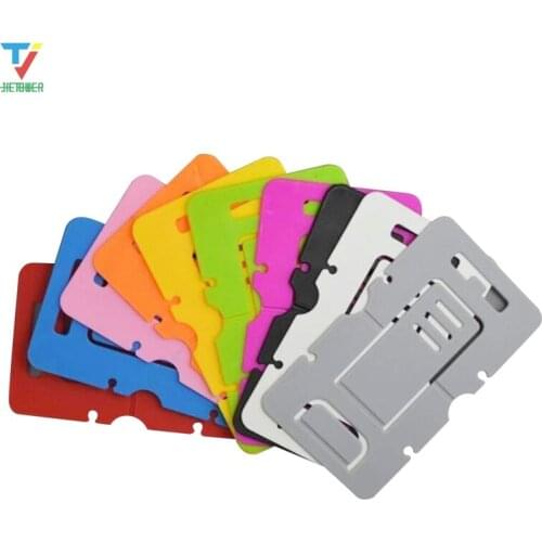 5000pcs/lot Candy Color Phone Holder Plastic Card Folding Mobile Phone Holders Universal Bracket For samsung HTC card stand