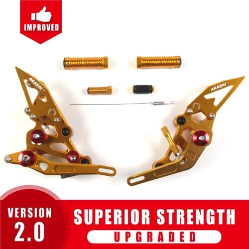 Arashi Adjustable Footrest Foot Peg For YAMAHA MT FZ 07 MT07 2014 2015 2016 2017 2018 2019 Rider Rearset Foot Pedals Footrest