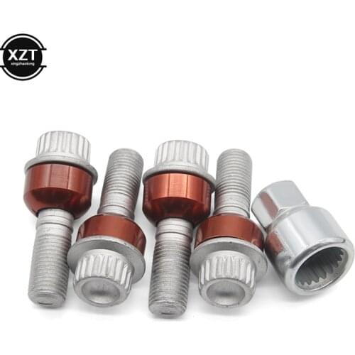Car M14*1.5 Tire Anti-theft Screw Wheel Bolts for Audi Q7 Volkswagen forTouareg Porsche Cayenne Replacement