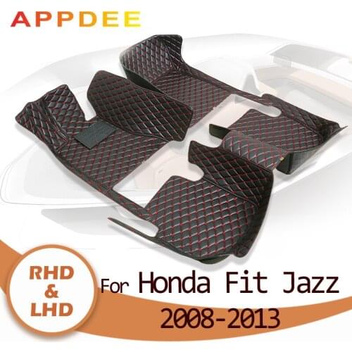 APPDEE Car floor mats for Honda Fit Jazz 2008 2009 2010 2011 2012 2013 Custom auto foot Pads automobile carpet cover