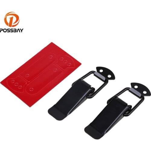 POSSBAY Car Stickers Universal Security Hook Lock Clip Kit Quick Release Hook Lock Clip Fasteners Car Styling Truck Accessories