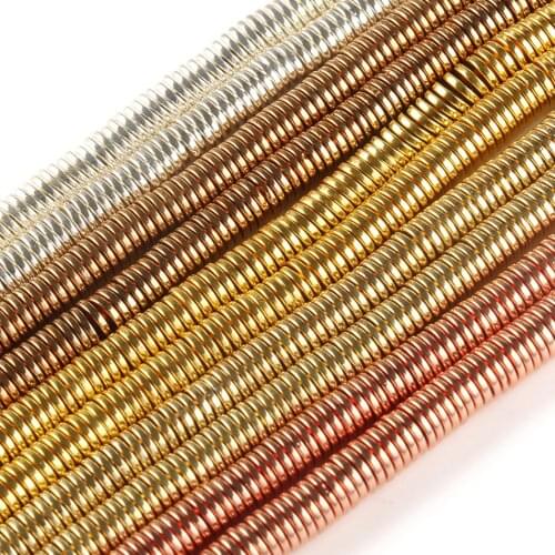 Natural Hematite Silver Plated Flat Round Loose Stone Beads for Jewelry Making DIY Bracelet Accessories 15" Disc Shape Rondells