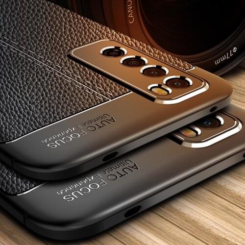 For Huawei Nova 7 Case Cover Luxury Leather Soft Silicone Back Cover For Huawei Nova 7 Phone Bumper Case For Huawei Nova 7 5G