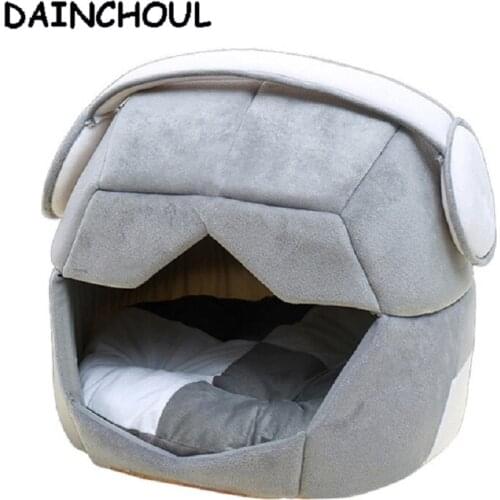 DAINCHOUL 2019 New Creative Space Type Small Dog Kennel Cat Pet Soft Warm Puppy Nest Bed House Dog Beds House Pet Supplies