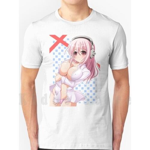 [ Ecchi ] - Anime Girl 7 - Sonico T Shirt Print For Men Cotton New Cool Tee Anime Mature Girls Ecchi Hentai Sexy Tits Adult