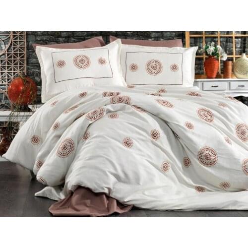 Land Of dowry Ayla Cotton Satin Embroidered Double Personality Duvet cover set