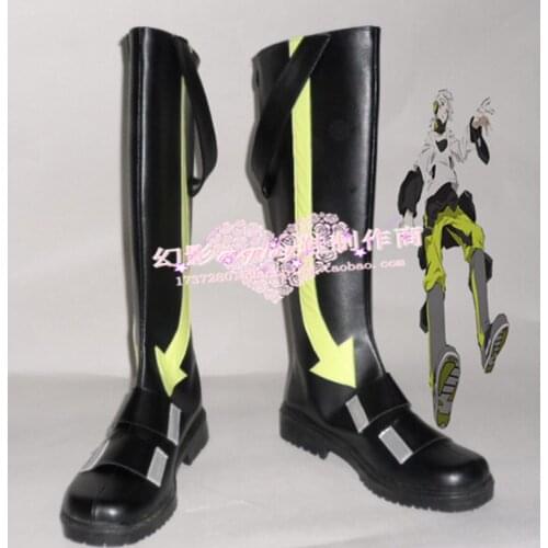 Kagerou Project Konoha Black Halloween Long Cosplay Shoes Boots H016